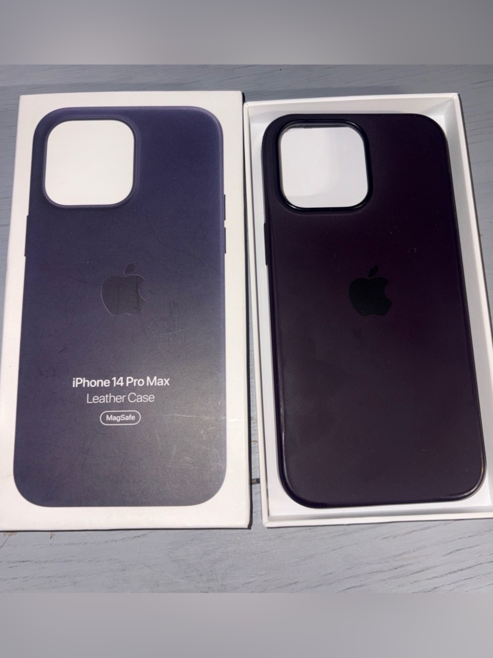 Apple iPhone 14 Pro Max Leather Case - Plum Purple
